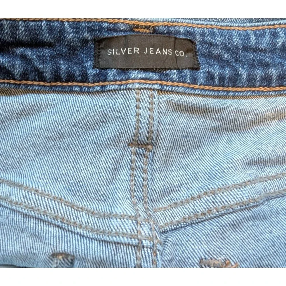 Silver Jeans Women Beau Short Rolled Cuff High Rise Summer Size 25